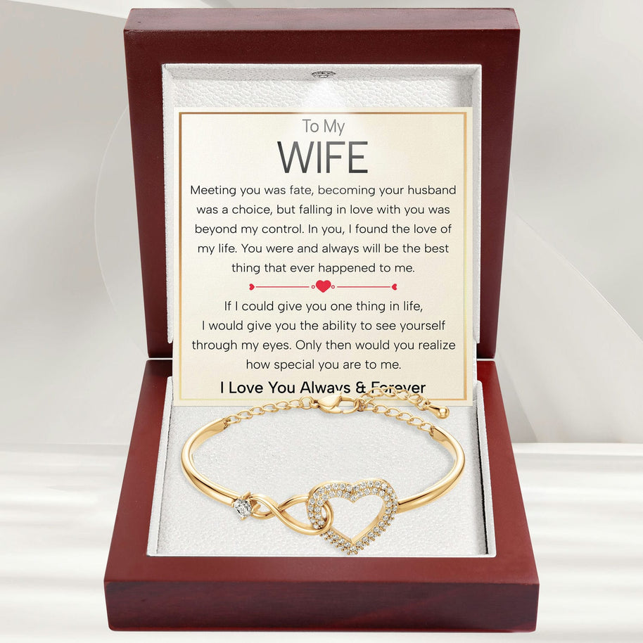 Wife Bracelet With Heartfelt Message - Unique Jewelry For Wife - Falling In Love
