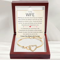 Wife Bracelet With Heartfelt Message - Unique Jewelry For Wife - Falling In Love