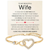 Wife Bracelet With Heartfelt Message - Unique Jewelry For Wife - Feel My Love