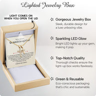 To My Granddaughter Cross Necklace With Heartfelt Message - Unique Jewelry For Granddaughter - Proud of The Girl