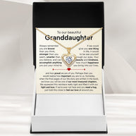 To My Granddaughter Heart Necklace With Heartfelt Message - Unique Jewelry For Granddaughter - Treasured Chapters