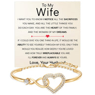 Wife Bracelet With Heartfelt Message - Unique Jewelry For Wife - Woman Of My Dreams