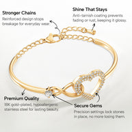 To My Daughter Bracelet From Dad With Message Card - Straighten Your Crown