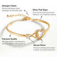 To My Granddaughter Bracelet With Message Card - Treasured Chapters