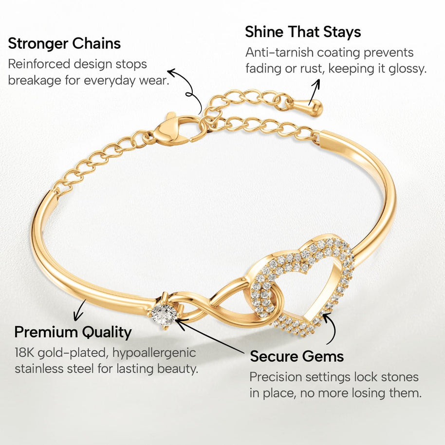 Wife Bracelet With Heartfelt Message - Unique Jewelry For Wife - Falling In Love