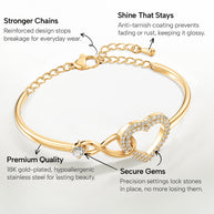 To My Daughter Bracelet From Mom With Message Card - Straighten Your Crown