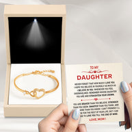 To My Daughter Bracelet From Mom With Message Card - Straighten Your Crown