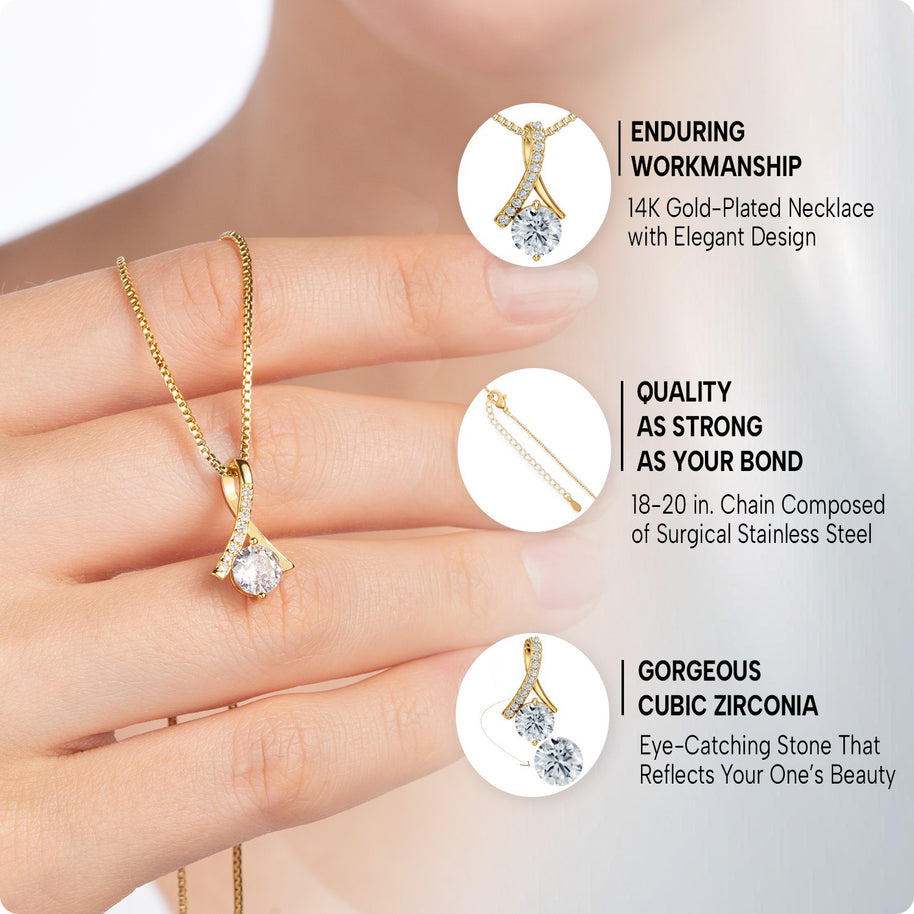 Wife Necklace With Heartfelt Message - Unique Jewelry For Wife - Falling In Love