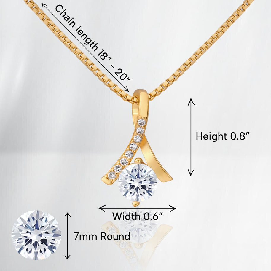 To My Granddaughter Necklace With Message Card - Your Beauty and Kindness