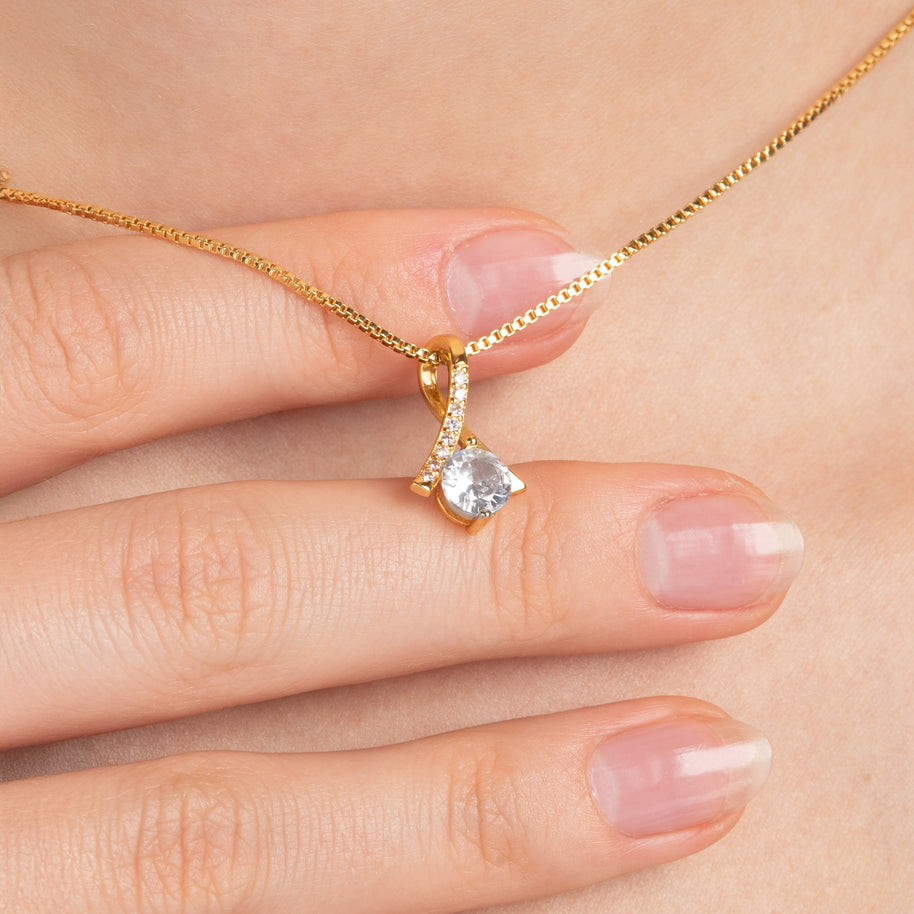 To My Granddaughter Necklace With Message Card - Nothing Will Ever Change That