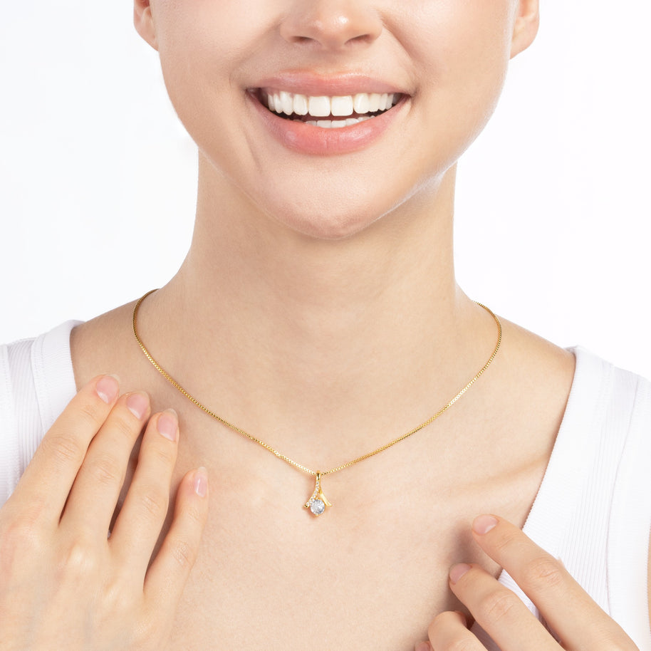 To My Granddaughter Necklace With Message Card - All of my Love and Light