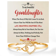 To My Granddaughter Bracelet With Message Card - Beautiful Chapters