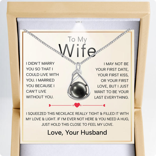 Sparkling Black Pearl Pendant Necklace for Wife – A Gift of Timeless Love - Always And Forever