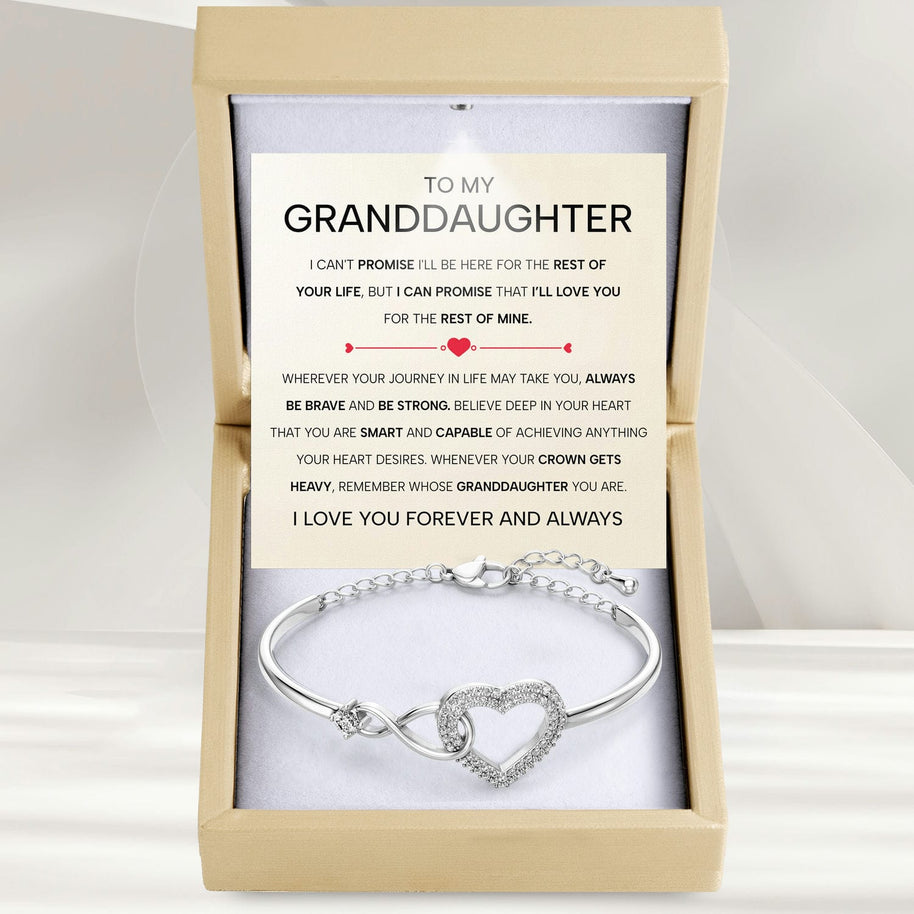 To My Granddaughter Bracelet With Message Card - Always Be Brave