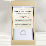 To My Granddaughter With Heartfelt Message - Engraved Hug Ring For Granddaughter -  Always Be Brave
