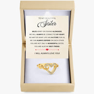 To My Sister Ring Infinity Hearts With Heartfelt Message - Unique Jewelry For Sister - Always Be Connected