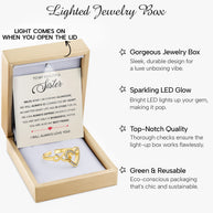 To My Sister Ring Infinity Hearts With Heartfelt Message - Unique Jewelry For Sister - Always Be Connected