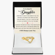 To My Daughter Ring Infinity Hearts With Heartfelt Message - Unique Jewelry For Daughter - Always In Mine Ring