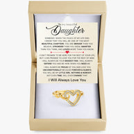 To My Daughter Ring Infinity Hearts With Heartfelt Message - Unique Jewelry For Daughter - Always Defend You