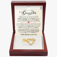 To My Daughter Ring Infinity Hearts With Heartfelt Message - Unique Jewelry For Daughter - Always Defend You