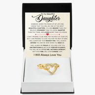 To My Daughter Ring Infinity Hearts With Heartfelt Message - Unique Jewelry For Daughter - Always Defend You