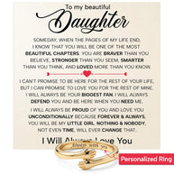 To My Daughter With Heartfelt Message - Engraved Hug Ring For Daughter -  Always In Mine