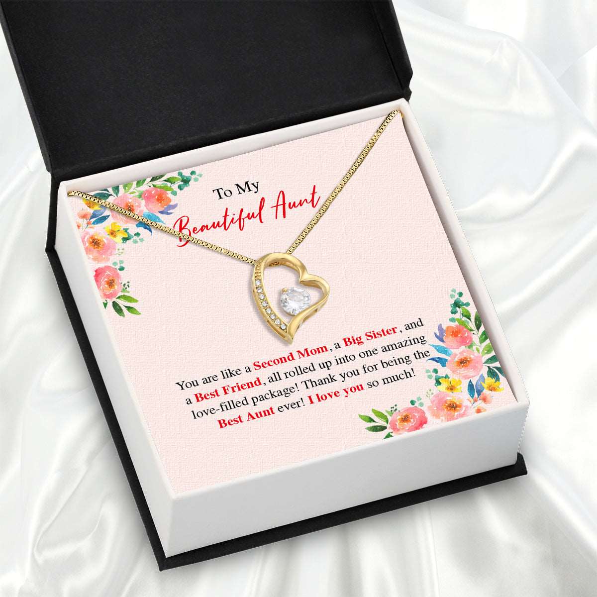 Aunt Necklace: Gift of Love and Appreciation from Niece or Nephew - Larvincy