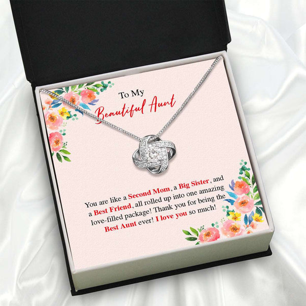 Aunt Necklace: Gift of Love and Appreciation from Niece or Nephew - Larvincy
