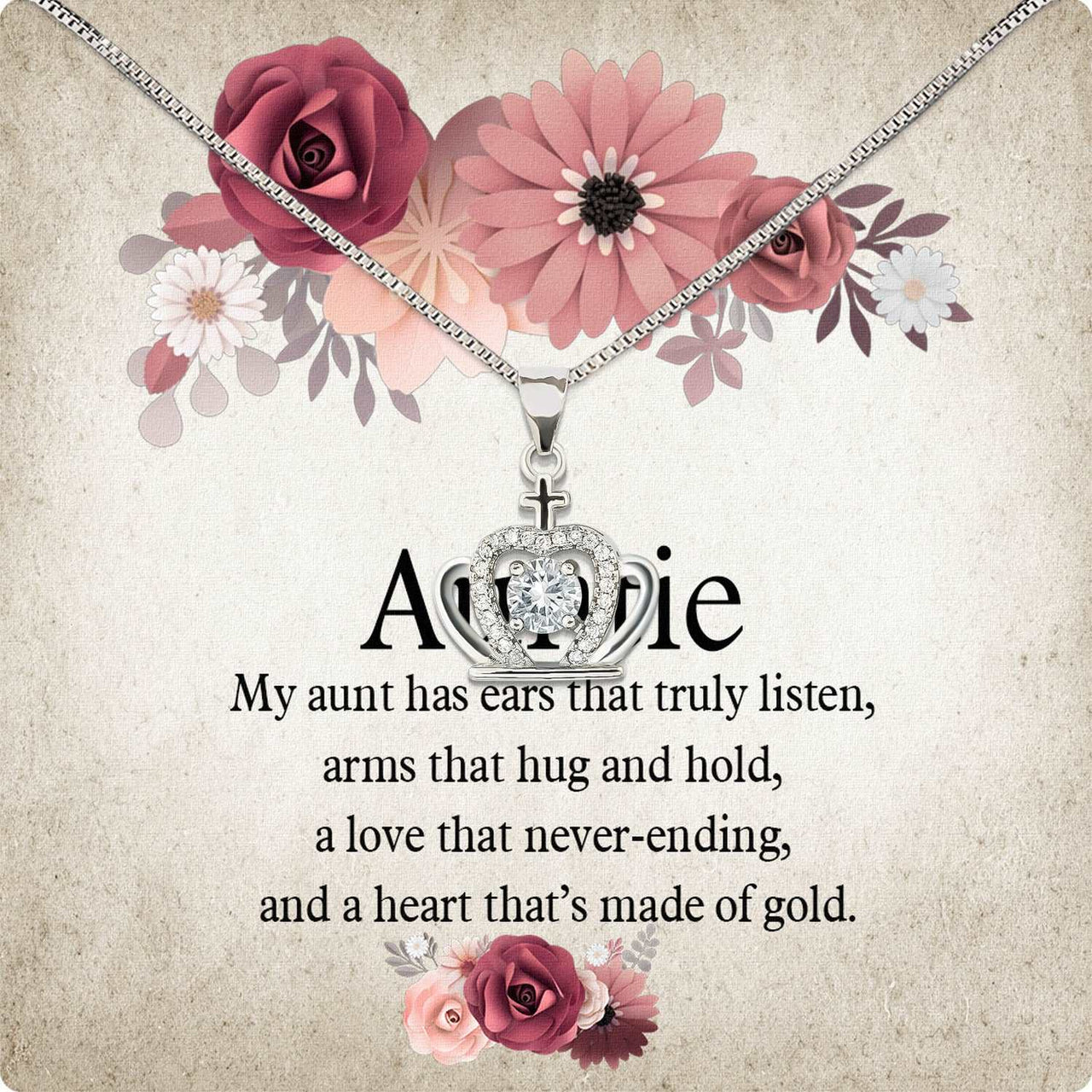 Aunt Necklace: Gift of Love and Appreciation from Niece or Nephew - Larvincy