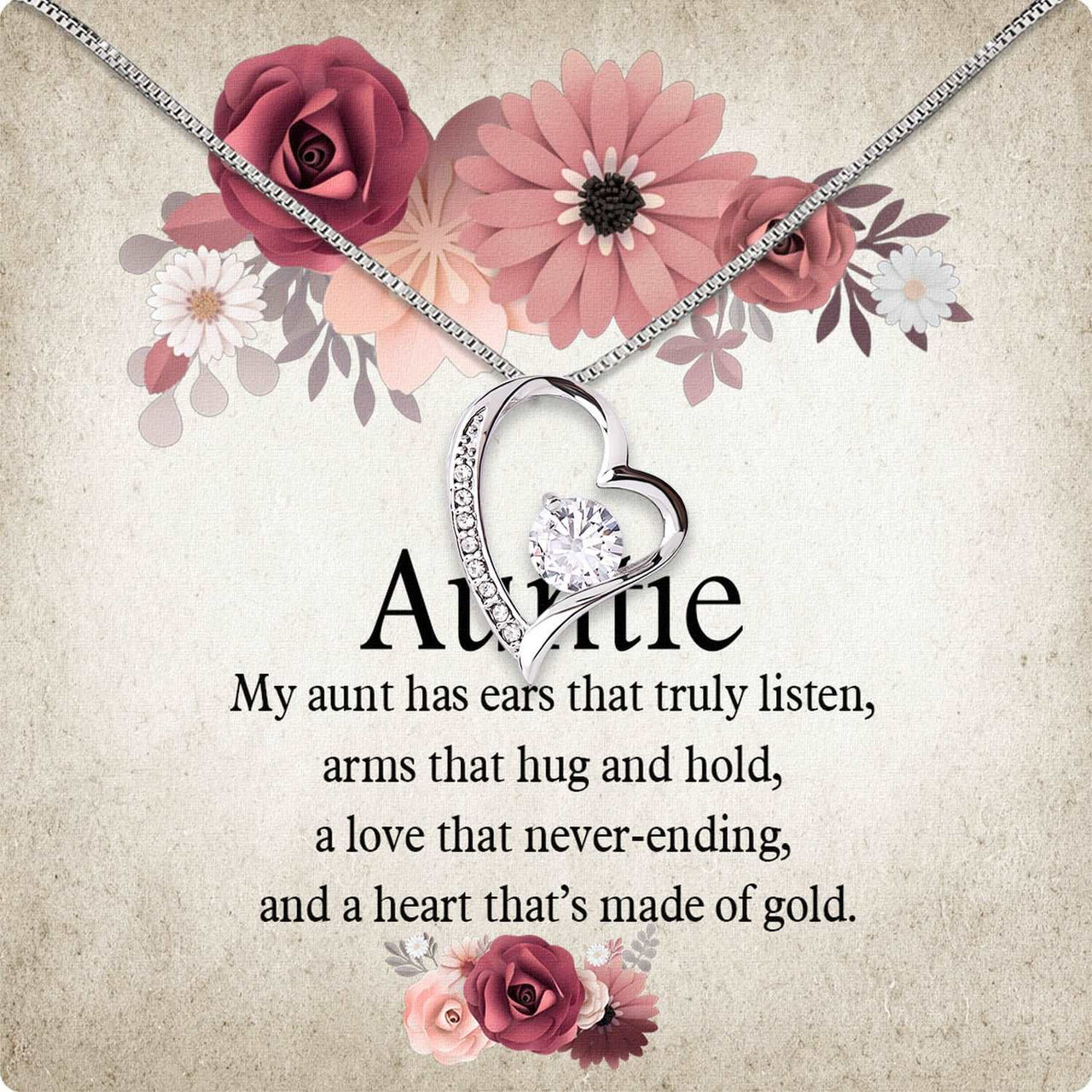 Aunt Necklace: Gift of Love and Appreciation from Niece or Nephew - Larvincy