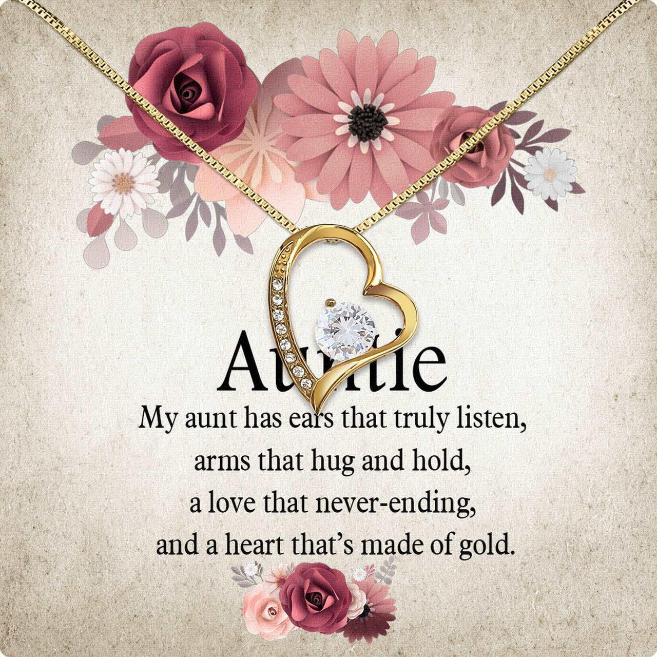 Aunt Necklace: Gift of Love and Appreciation from Niece or Nephew - Larvincy