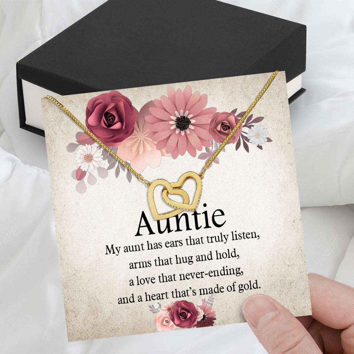 Aunt Necklace: Gift of Love and Appreciation from Niece or Nephew - Larvincy