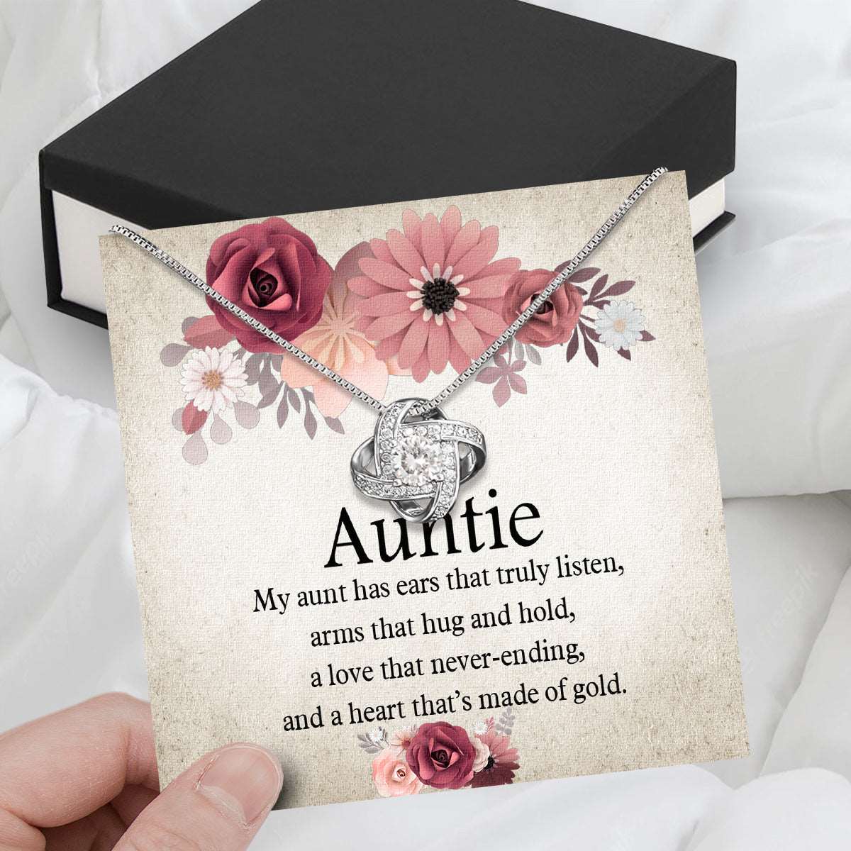 Aunt Necklace: Gift of Love and Appreciation from Niece or Nephew - Larvincy