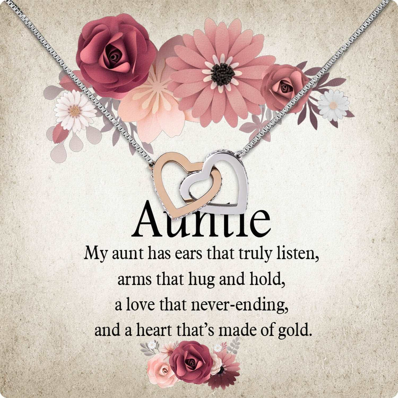 Aunt Necklace: Gift of Love and Appreciation from Niece or Nephew - Larvincy