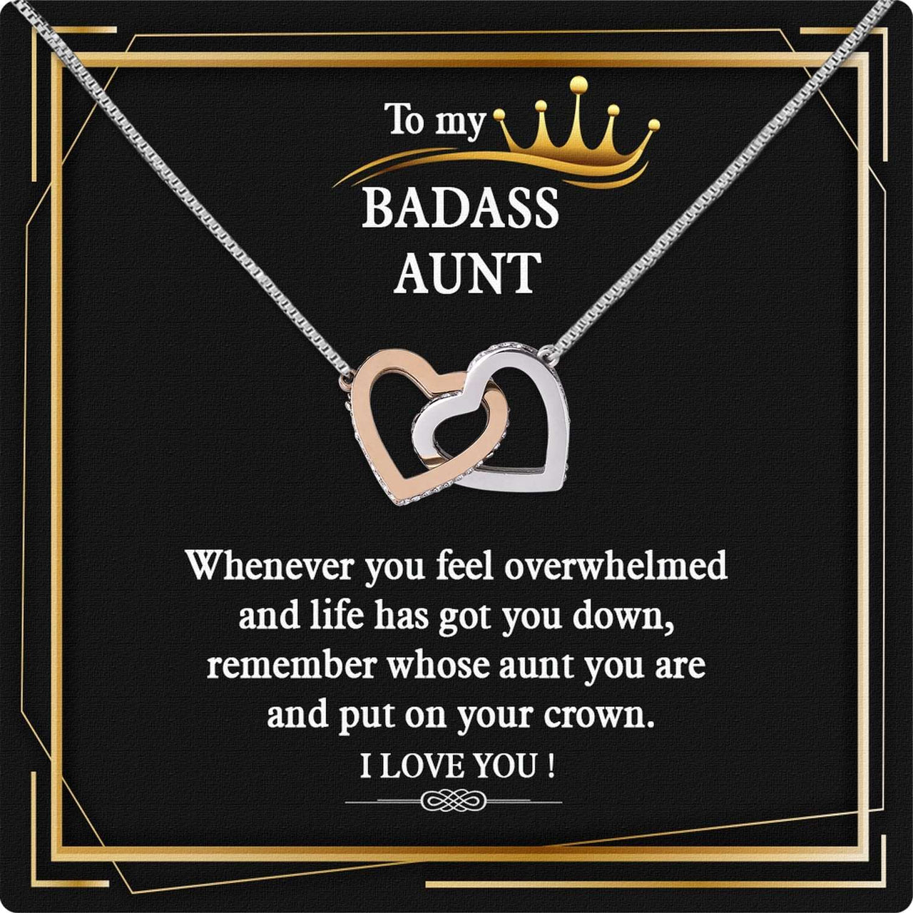 Aunt Necklace: Gift of Love and Appreciation from Niece or Nephew - Larvincy