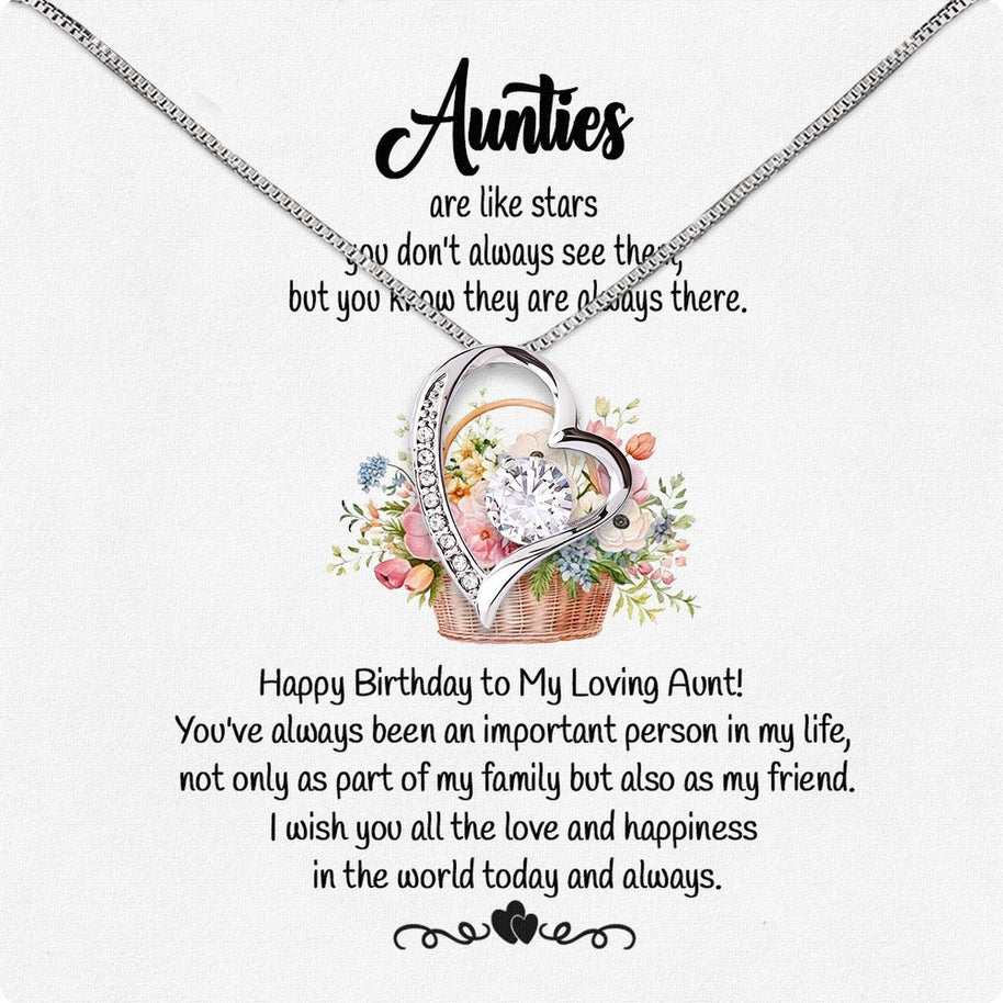 Aunt Necklace: Gift of Love and Appreciation from Niece or Nephew - Larvincy