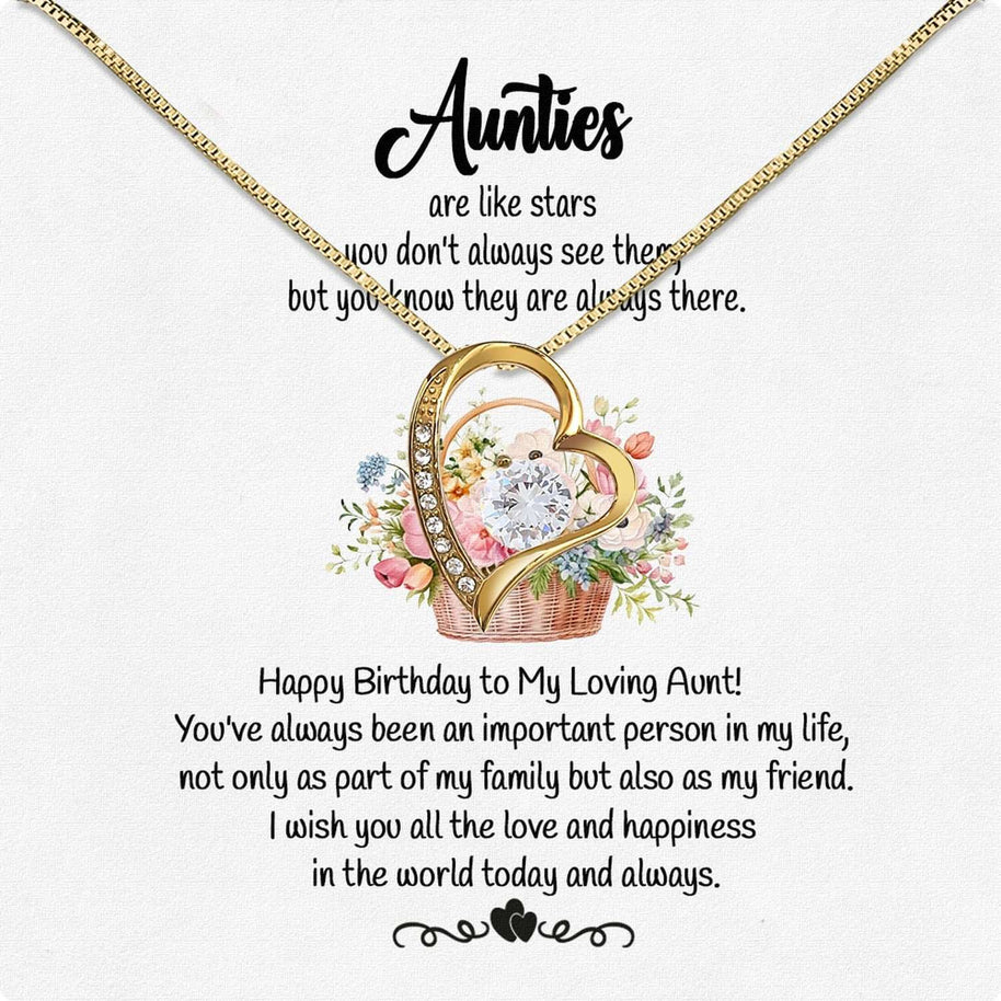 Aunt Necklace: Gift of Love and Appreciation from Niece or Nephew - Larvincy
