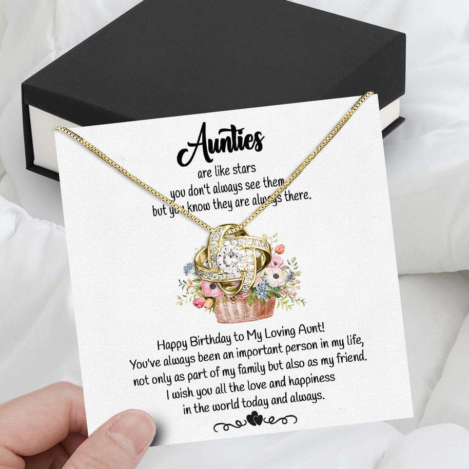 Aunt Necklace: Gift of Love and Appreciation from Niece or Nephew - Larvincy