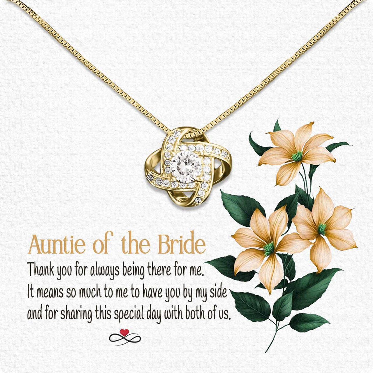 Aunt Necklace: Gift of Love and Appreciation from Niece or Nephew - Larvincy