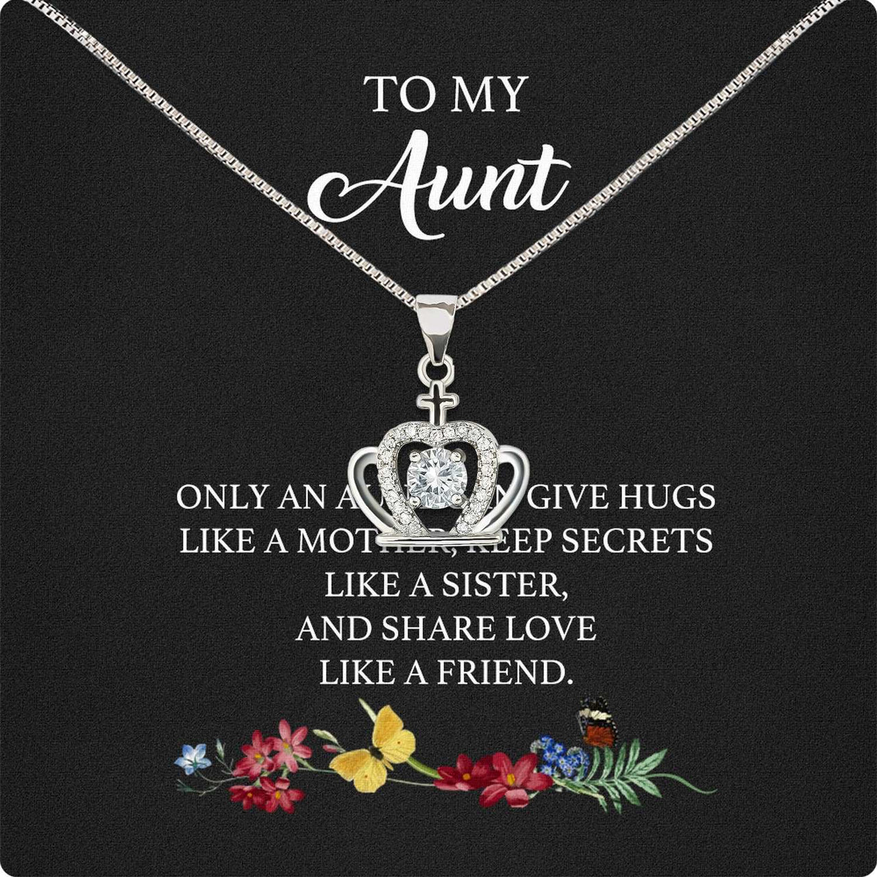 Aunt Necklace: Gift of Love and Appreciation from Niece or Nephew - Larvincy