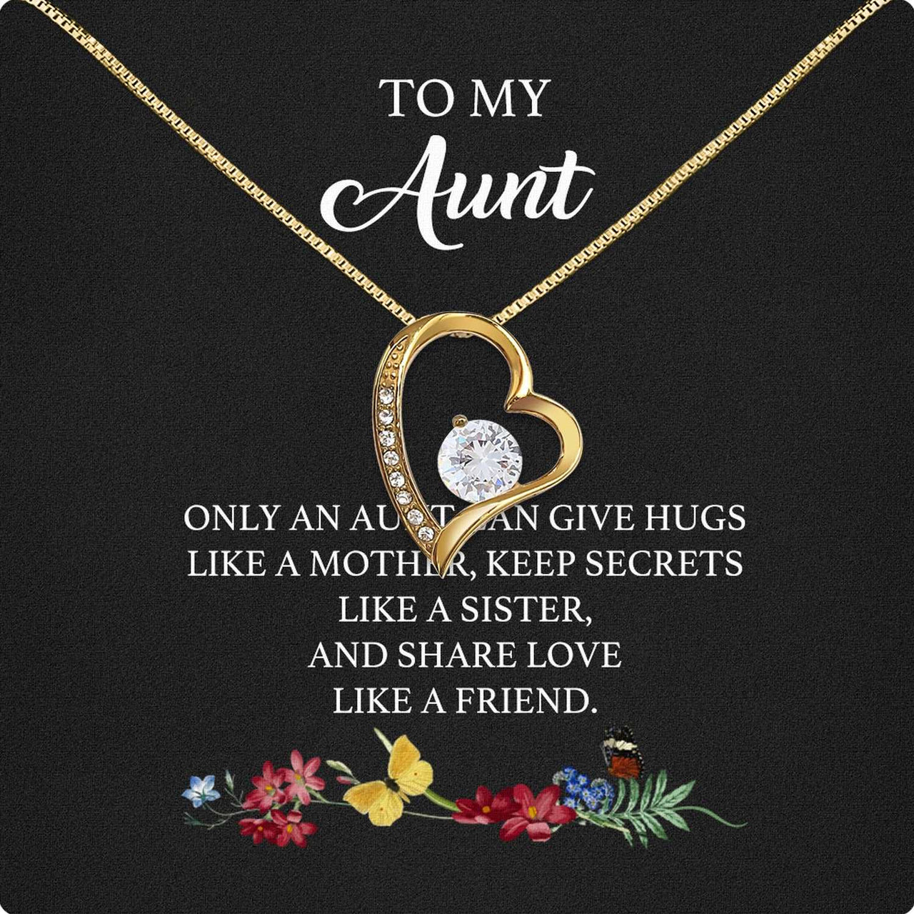 Aunt Necklace: Gift of Love and Appreciation from Niece or Nephew - Larvincy