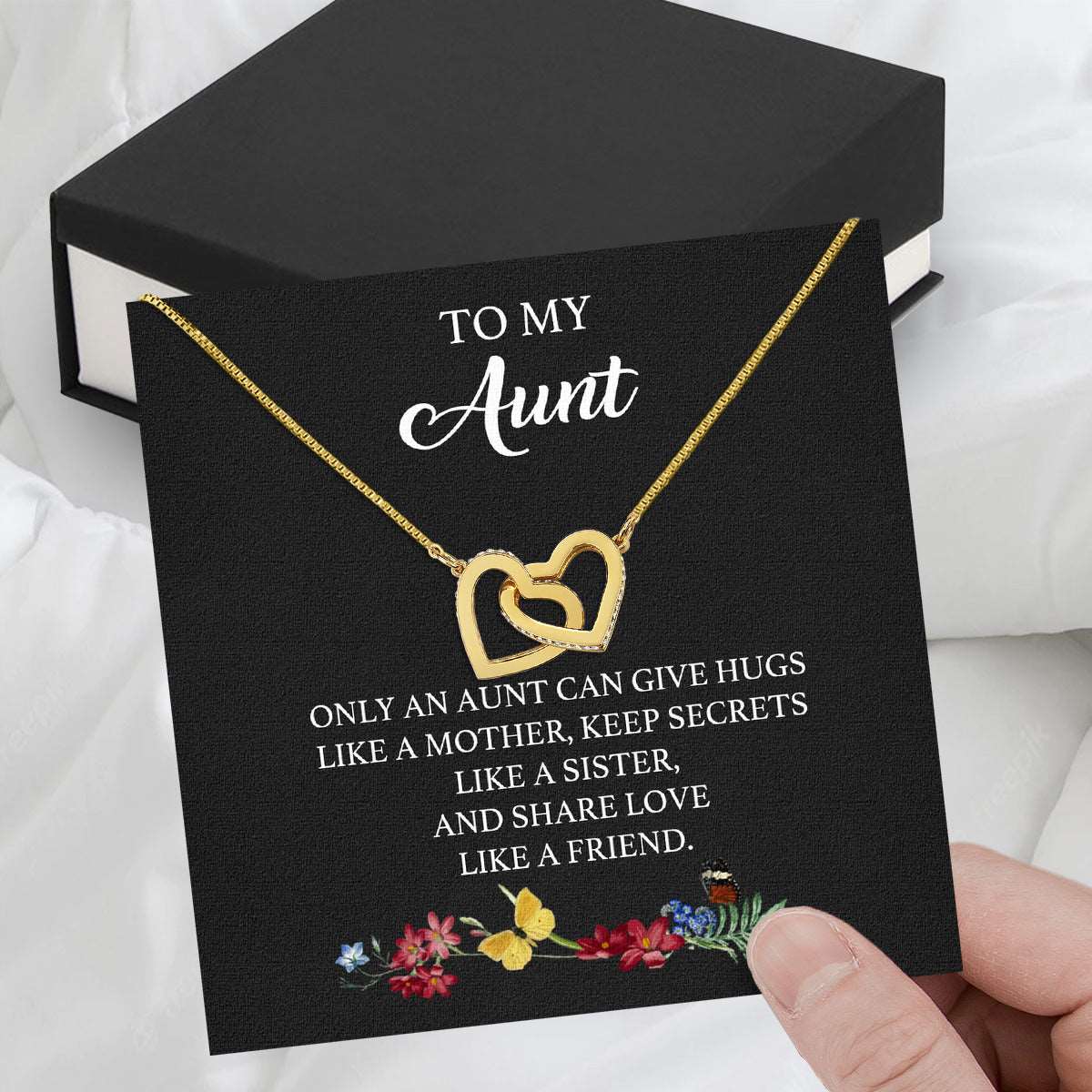 Aunt Necklace: Gift of Love and Appreciation from Niece or Nephew - Larvincy