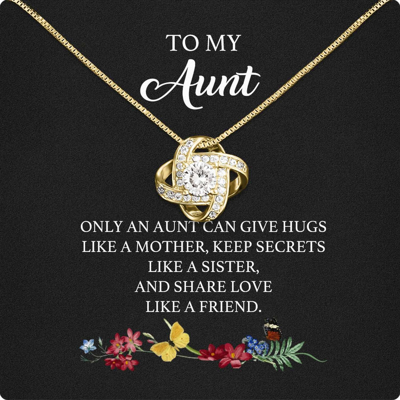 Aunt Necklace: Gift of Love and Appreciation from Niece or Nephew - Larvincy