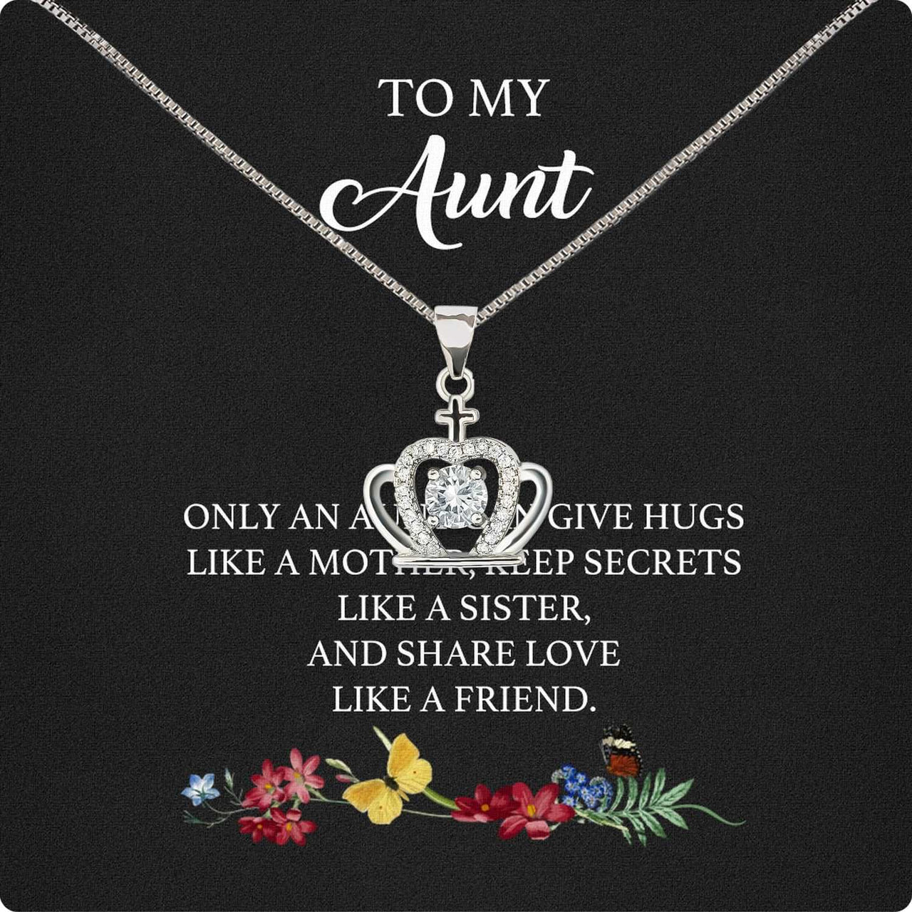 Aunt Necklace: Gift of Love and Appreciation from Niece or Nephew - Larvincy