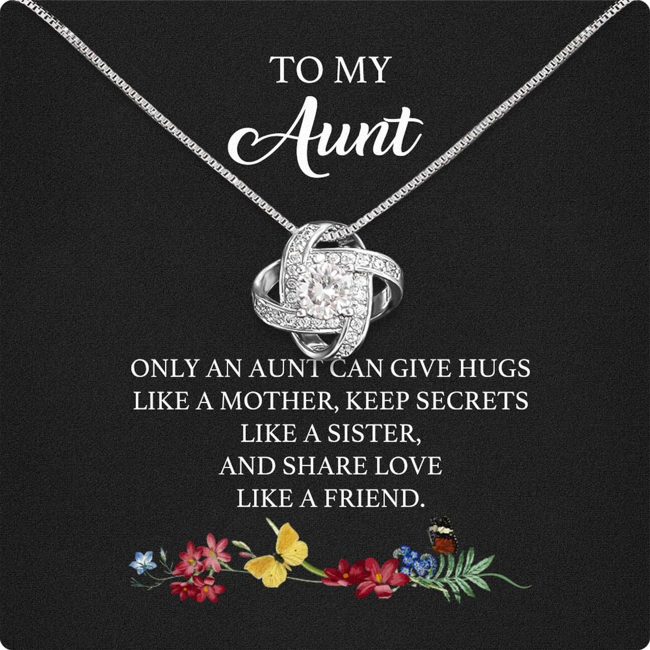 Aunt Necklace: Gift of Love and Appreciation from Niece or Nephew - Larvincy