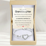 To My Granddaughter Bracelet With Message Card - Beautiful Chapters