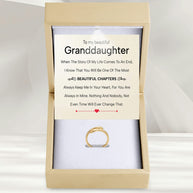 To My Granddaughter With Heartfelt Message - Engraved Hug Ring For Granddaughter -  Beautiful Chapters