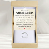 To My Granddaughter With Heartfelt Message - Engraved Hug Ring For Granddaughter -  Beautiful Chapters