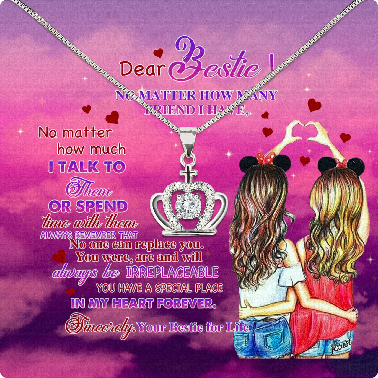 Best Friend Necklace - A Heartfelt Gift for Your Forever Friend - Larvincy