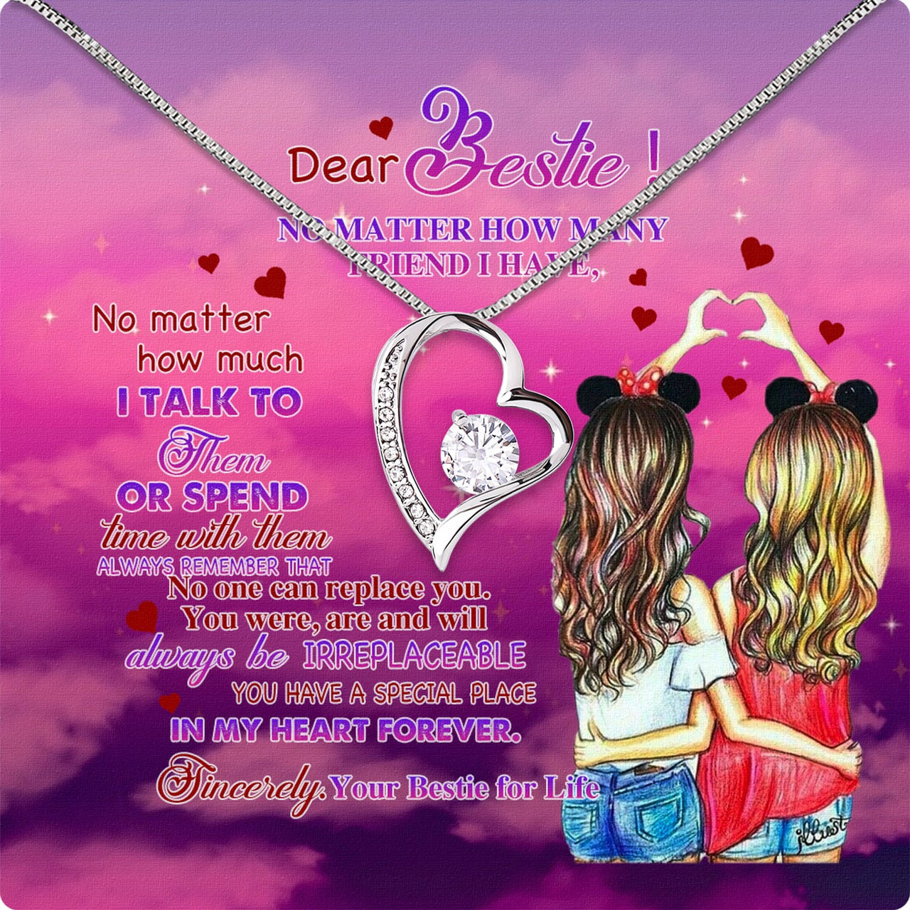 Best Friend Necklace - A Heartfelt Gift for Your Forever Friend - Larvincy